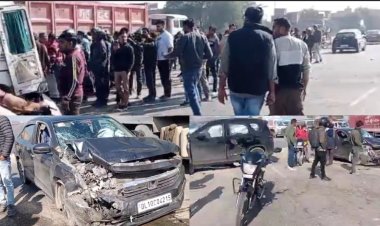 सड़क हादसे में तीन कारें आपस में टकराई, घायल छह लाेगाें में तीन कानपुर रेफर