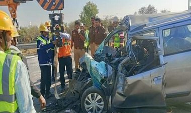 यागराज: हाईवे पर हुए सड़क हादसे में नोएडा के तीन लोगों की मौत