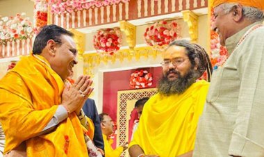 मुख्यमंत्री भजनलाल ने राष्ट्रीय संत सरजूदासजी से लिया आशीर्वाद, बीकानेर खालसा व्यवस्थाओं को सराहा