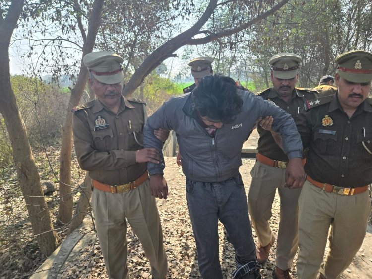 गैंगस्टर एक्ट में वांछित बदमाश पुलिस मुठभेड़ में घायल, गिरफ्तार