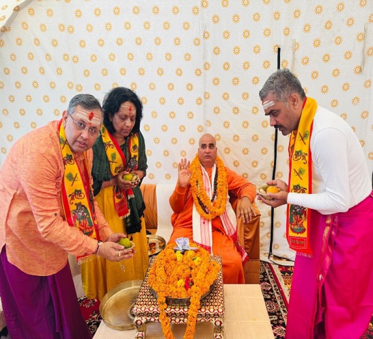 गोवर्धन मठ पुरी पीठ के शंकराचार्य शिविर में पहुंचे डॉ.उन्नत पंडित, लिया आशीर्वाद