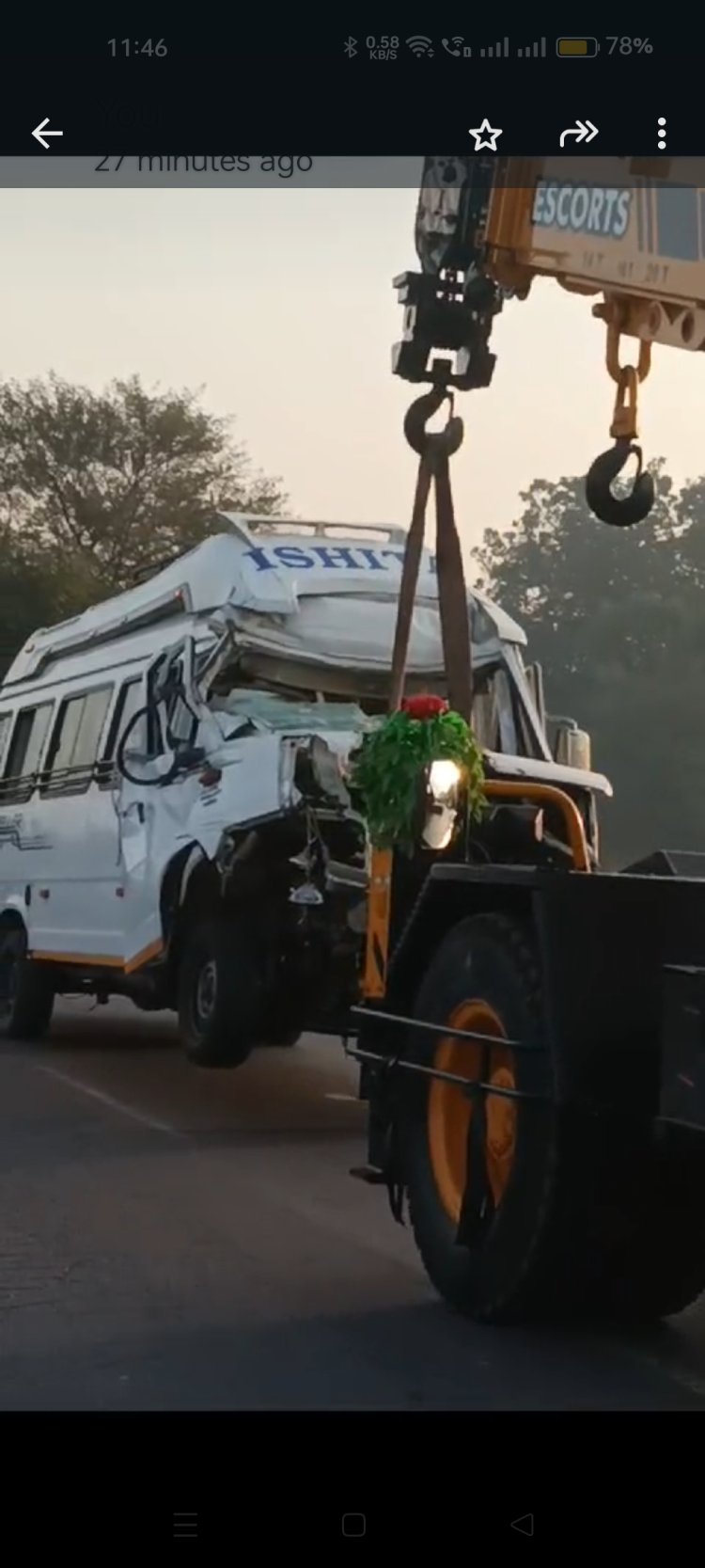 दिल्ली से महाकुंभ जा रहे श्रद्धालुओं की बस दुर्घटनाग्रस्त, चार की मौत, 17 घायल