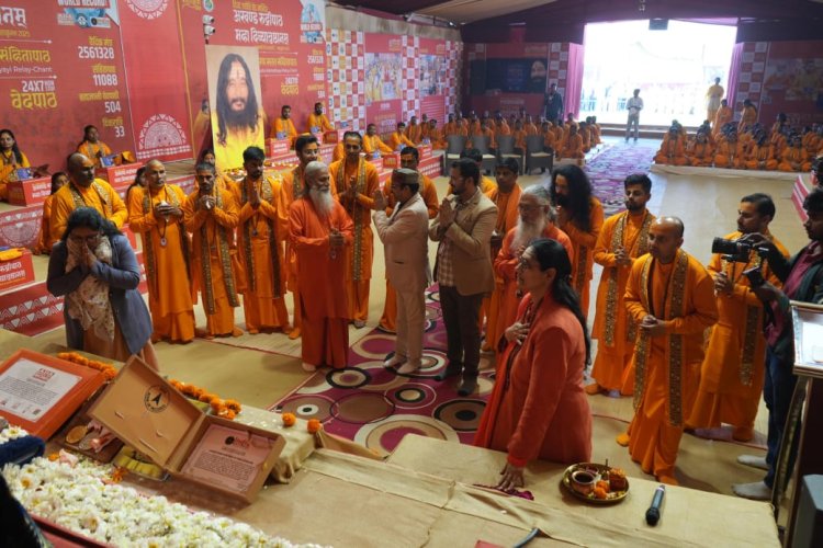 महाकुम्भ में बने रिकॉर्ड, लगातार 33 दिन तक रुद्री पाठ संहिता का हुआ 11,151 बार पाठन