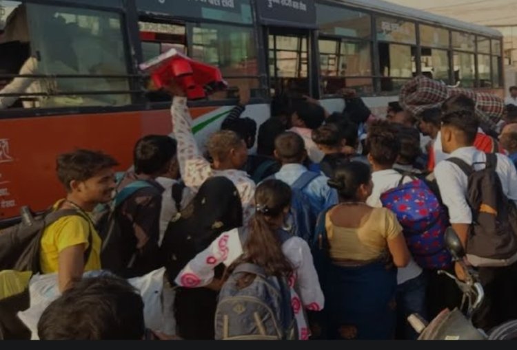 झकरकटी बस अड्डे पर 12 घंटे में 179 बसें प्रयागराज को रवाना,सोमवार को तीन गुना आयी भीड़