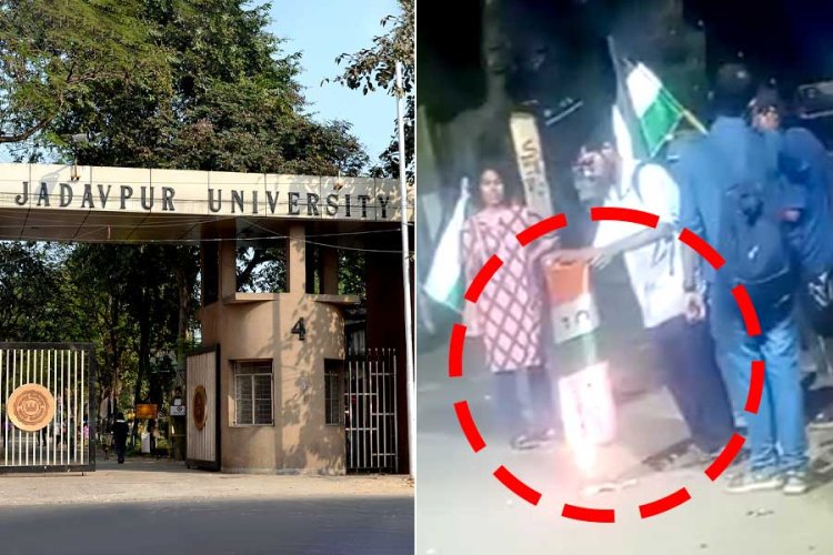 शिक्षा मंत्री की गाड़ी से जिस छात्रा के टक्कर का किया गया था दावा, वह तृणमूल का झंडा जलाते आया नजर