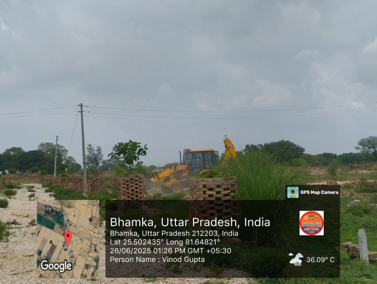 तीस बीघा जमीन में हुई अवैध प्लाटिंग पर चला पीडीए का बुल्डोजर