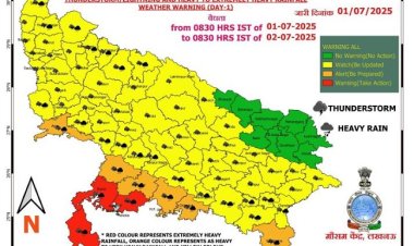 यूपी में अगले तीन दिनों तक तेज बारिश के साथ आकाशीय बिजली का अलर्ट