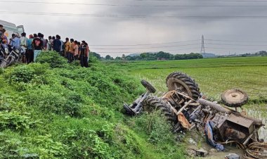 मीरजापुर: ट्रैक्टर पलटने से हुआ हादसा, चालक और सहयोगी की मौत