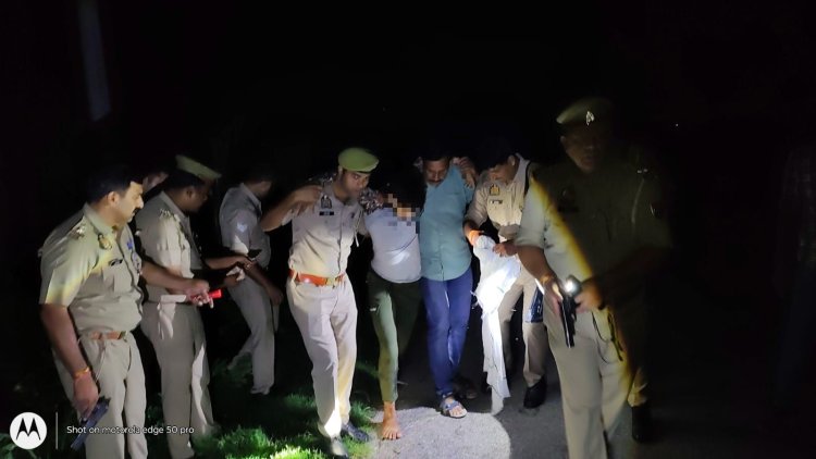 बदमाशों से हुई पुलिस की मुठभेड़ में दो घायल सहित चार गिरफ्तार