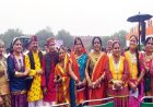 लाल किले पर उत्तराखंड की पारम्परिक वेशभूषा में दिखी महिलाएं