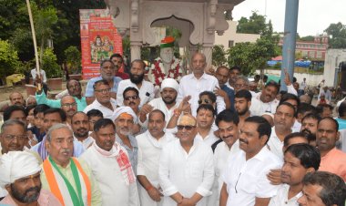 सद्भावना दिवस पर पूर्व प्रधानमंत्री राजीव गांधी को श्रद्धांजलि, पदयात्रा का भव्य शुभारंभ