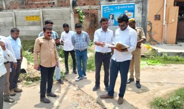 नगर आयुक्त ने नगर सृजन योजना का निरीक्षण कर दिये निर्देश