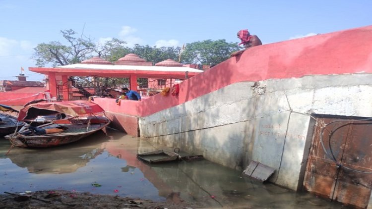 बाढ़ से नहीं हुई बड़े हनुमान मंदिर कॉरिडोर में क्षति