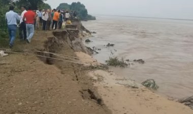 तटबंध क्षतिग्रस्त होने पर बढ़ा बाढ़ का खतरा, टूटने पर बिजनौर शहर सहित दर्जनों गांव होंगे प्रभावित