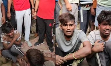 बच्चों को स्कूल छोड़ने गई महिला के साथ लूटपाट का प्रयास, दो बदमाशों को पकड़कर लोगो ने पीटा