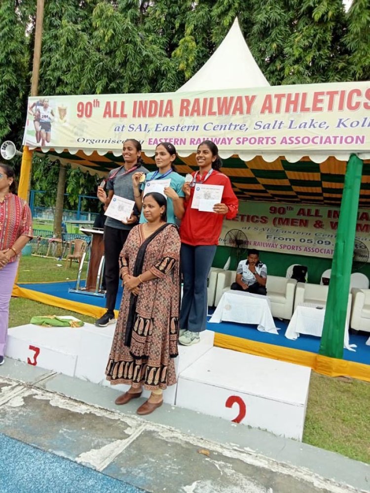 उत्तर मध्य रेलवे की महिला एथलेटिक का ऊंची कूद में प्रथम स्थान