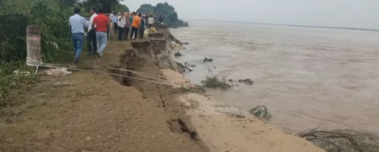 तटबंध क्षतिग्रस्त होने पर बढ़ा बाढ़ का खतरा, टूटने पर बिजनौर शहर सहित दर्जनों गांव होंगे प्रभावित