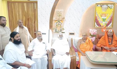 जगतगुरु रामानंदाचार्य पद प्रतिष्ठित वैदेहीवल्लभ देवाचार्य पहुंचे अयोध्या