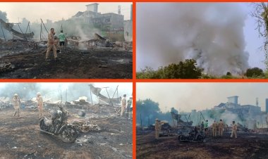 पटाखा मण्डी में लगी आग, 70 दुकानें जलकर राख