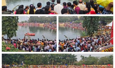 झारखंड की राजधानी रांची समेत राज्य भर में छठ व्रतियों ने डूबते सूर्य को अर्ध्य अर्पित किया