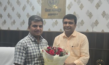 एसआरएन अस्पताल की स्वास्थ्य सुविधाओं को लेकर डीएम से मिले डॉ. संतोष सिंह