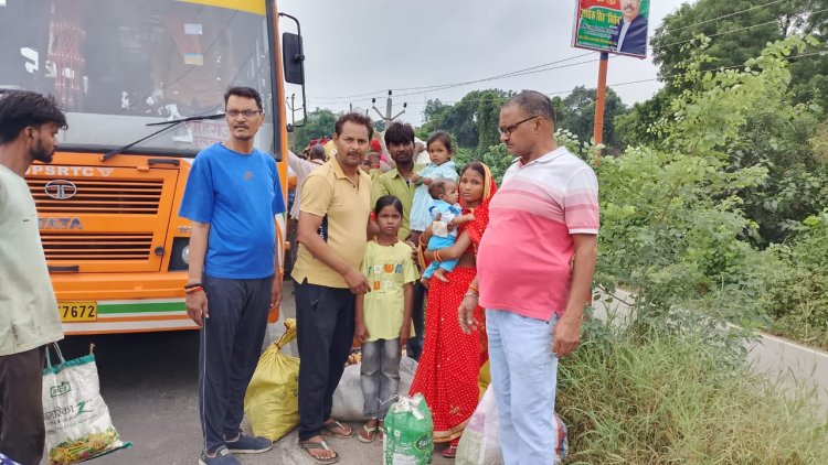 अयोध्या-प्रयागराज हाइवे पर बस पलटने से 18 तीर्थयात्री घायल