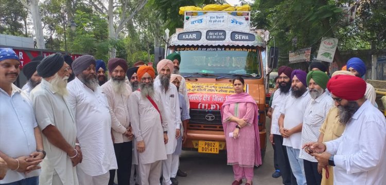 पंजाब बाढ़ प्रभाविताें के सहायतार्थ ढाई करोड़ की धनराशि व राहत सामग्री रवाना