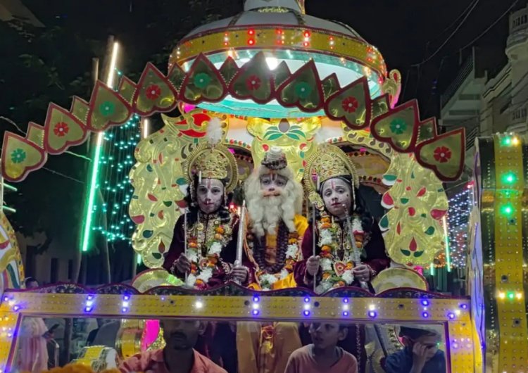 गणेशगंज में भरत मिलाप देख भाव विभोर भक्तों ने लगाए जय श्रीराम के नारे