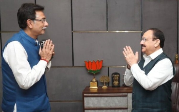 सांसद अनुराग शर्मा ने भाजपा राष्ट्रीय अध्यक्ष से बुंदेलखंड के विकास पर की चर्चा