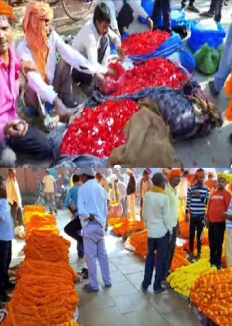 वाराणसी में फूल विक्रेताओं के चेहरे पर लौटी मुस्कान, लाखों का हुआ कारोबार