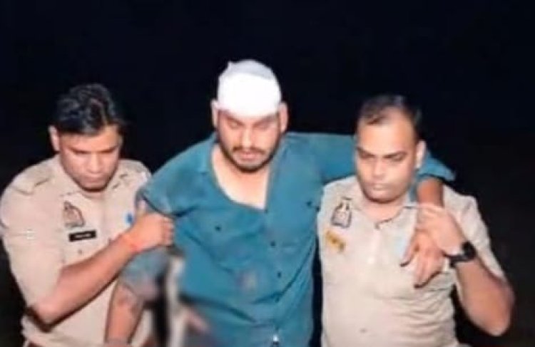 दरोगा की पिस्तौल छीनकर भाग रहा हत्यारोपित मुठभेड़ में घायल