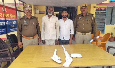 तमंचे कारतूस के साथ दाे आराेपित गिरफ्तार
