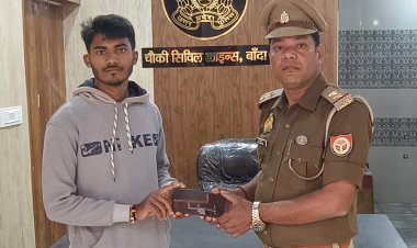 पुलिस ने दो घंटे में खोया मोबाइल किया बरामद, मालिक ने जताया आभार