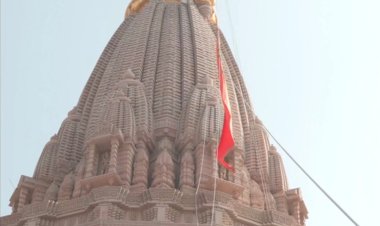 सदियों की प्रतीक्षा के बाद राम मंदिर के शिखर पर 'धर्म ध्वजा' का आरोहण, संत समाज भावविभोर