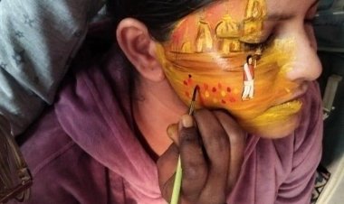 काशी तमिल संगमम—4 में फेस पेंटिंग प्रतियोगिता, विद्यार्थियों ने उत्साहपूर्वक भागीदारी की