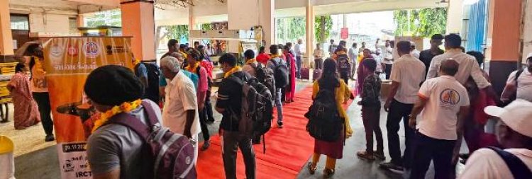 काशी तमिल संगमम के लिए 216 प्रतिनिधियों का पहला दल कन्याकुमारी से वाराणसी रवाना