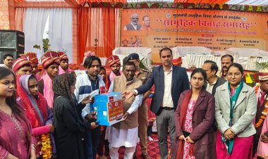 मुरादाबाद : मुख्यमंत्री सामूहिक विवाह योजना के तहत 820 जोड़ों का हुआ सामूहिक विवाह