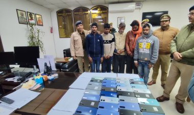 60 लाख के मोबाइल चुराने वाले पांच शातिर चोर गिरफ्तार