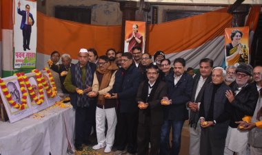 मालवीय एवं बिजली पासी जयंती व राजगोपालाचारी पुण्यतिथि पर कांग्रेसियों ने दी श्रद्धांजलि