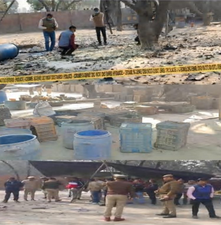 बिजनौर की पटाखा फैक्ट्री में ब्लास्ट, हादसे में एक मजदूर का सिर धड़ से अलग हो गया