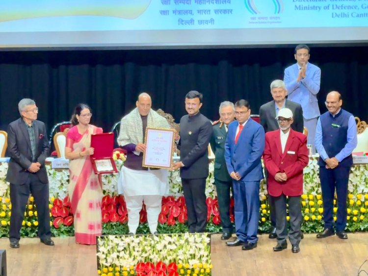 वाराणसी कैंटोनमेंट बोर्ड को वर्ष 2025 का रक्षा मंत्री उत्कृष्टता पुरस्कार मिला