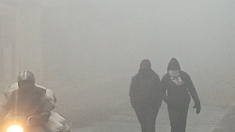 जौनपुर में शीतलहर का प्रकोप बढ़ा सड़कों पर सन्नाटा