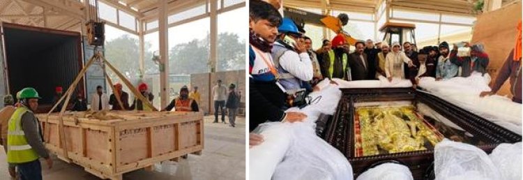 डाक विभाग ने बेंगलुरु से अयोध्या तक भगवान श्रीराम की कृति को पहुंचाया