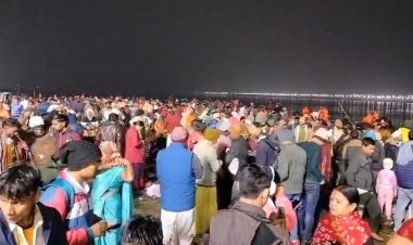 हर-हर गंगे के जयकारे के साथ संगम पर शुरू हुआ पौष पूर्णिमा का स्नान