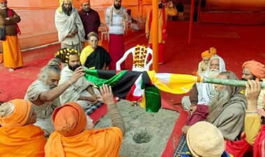 प्रयागराज माघ मेले में महात्यागी नगर खालसा बीकानेर वाले का हुआ शुभारम्भ