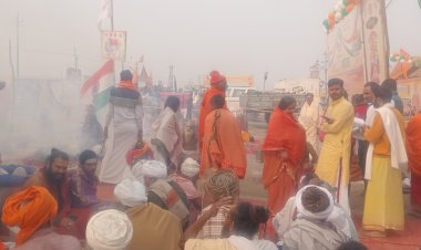 अहंकार नष्ट करने को स्वामी अविमुक्तेश्वरानंद के शिविर में संत यज्ञ अनुष्ठान