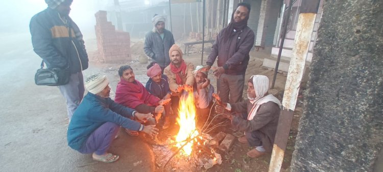 जौनपुर में कड़ाके की सर्दी से जनजीवन बेहाल, न्यूनतम तापमान 9 डिग्री