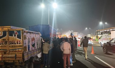 दिल्ली- मेरठ हाइवे पर हादसा, पिकअप टकराया ट्रक से, बचाव में लगे छह लोगों को पीछे से आ रहे ट्रक ने रौंदा, दो की मौत