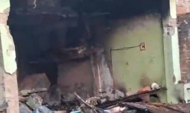 घर में विस्फोट से महिला की मौत, तीन झुलसे