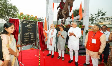 अमित शाह ने गांधीनगर में छत्रपति शिवाजी महाराज की प्रतिमा का किया अनावरण